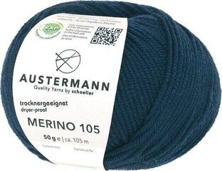 Pređa za pletenje Austermann Merino 105 97612-304 Navy Pređa za pletenje