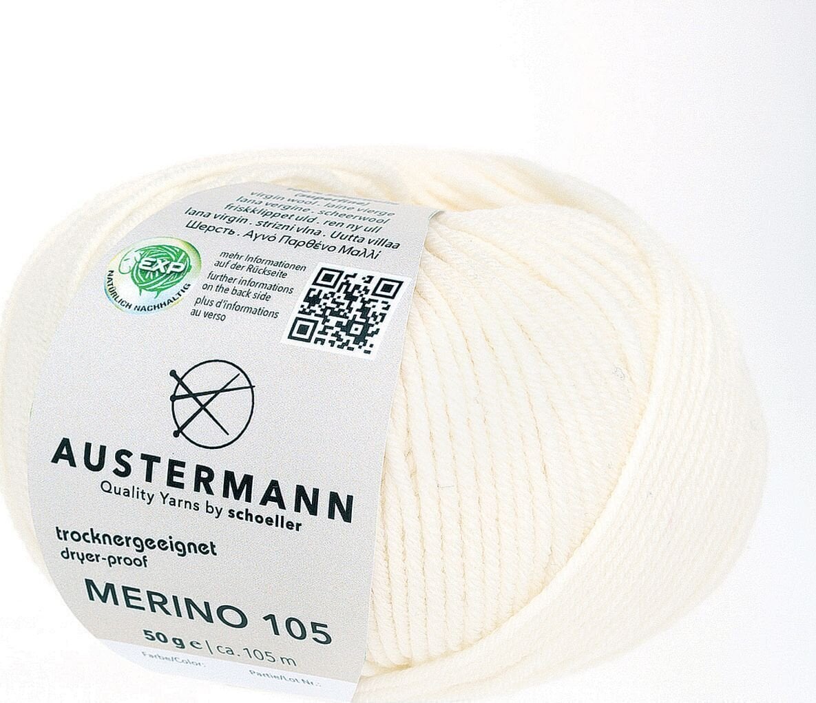 Pređa za pletenje Austermann Merino 105 97612-310 Natural Pređa za pletenje