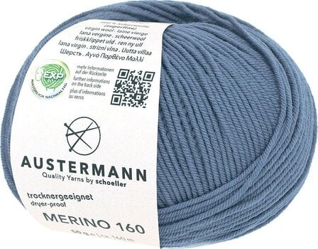 Pređa za pletenje Austermann Merino 160 97610-223 Denim Pređa za pletenje - 1