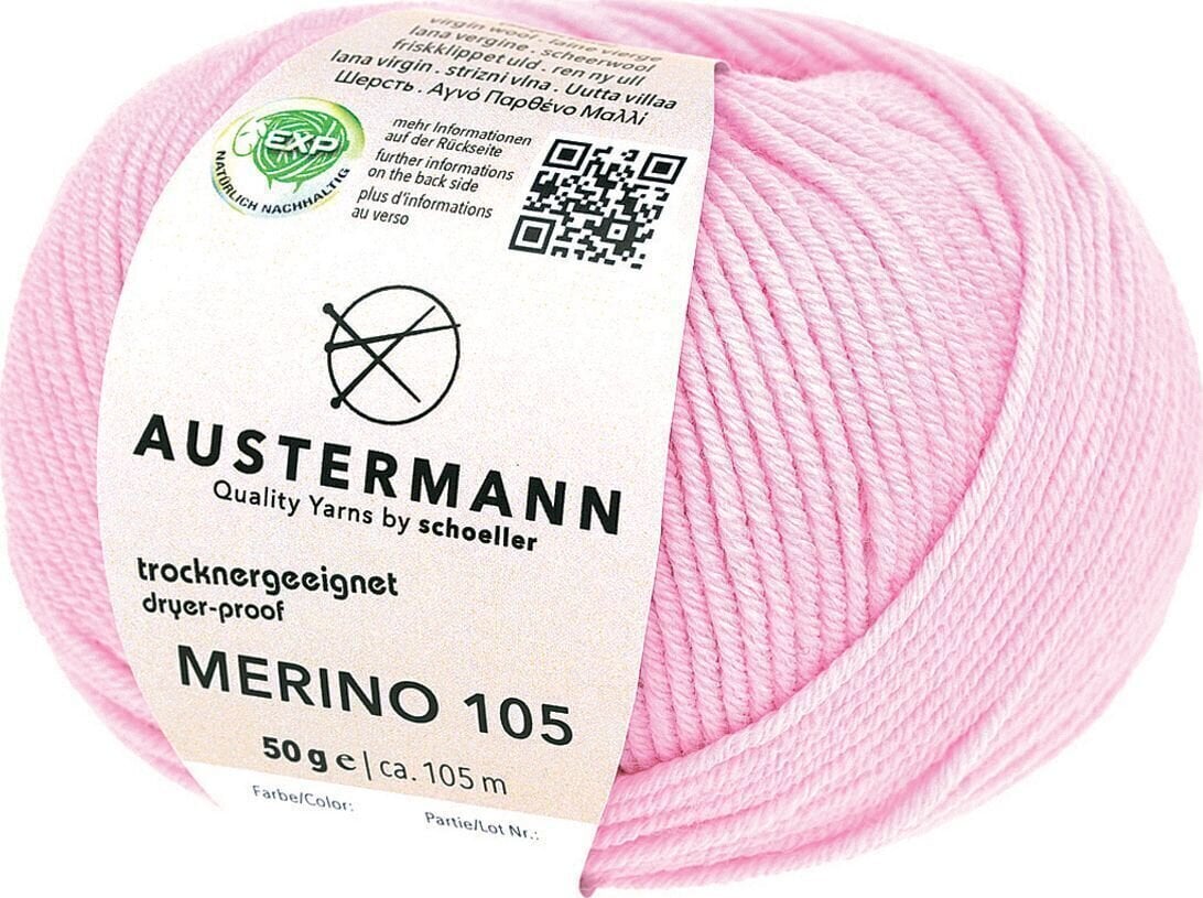 Pređa za pletenje Austermann Merino 105 97612-311 Rose Pređa za pletenje