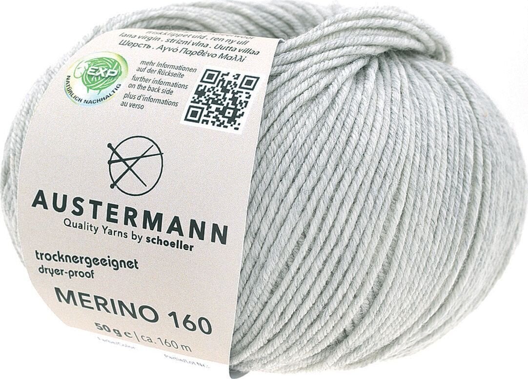 Pređa za pletenje Austermann Merino 160 97610-228 Light Grey Pređa za pletenje