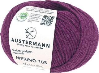 Knitting Yarn Austermann Merino 105 97612-320 BlackBerry Knitting Yarn