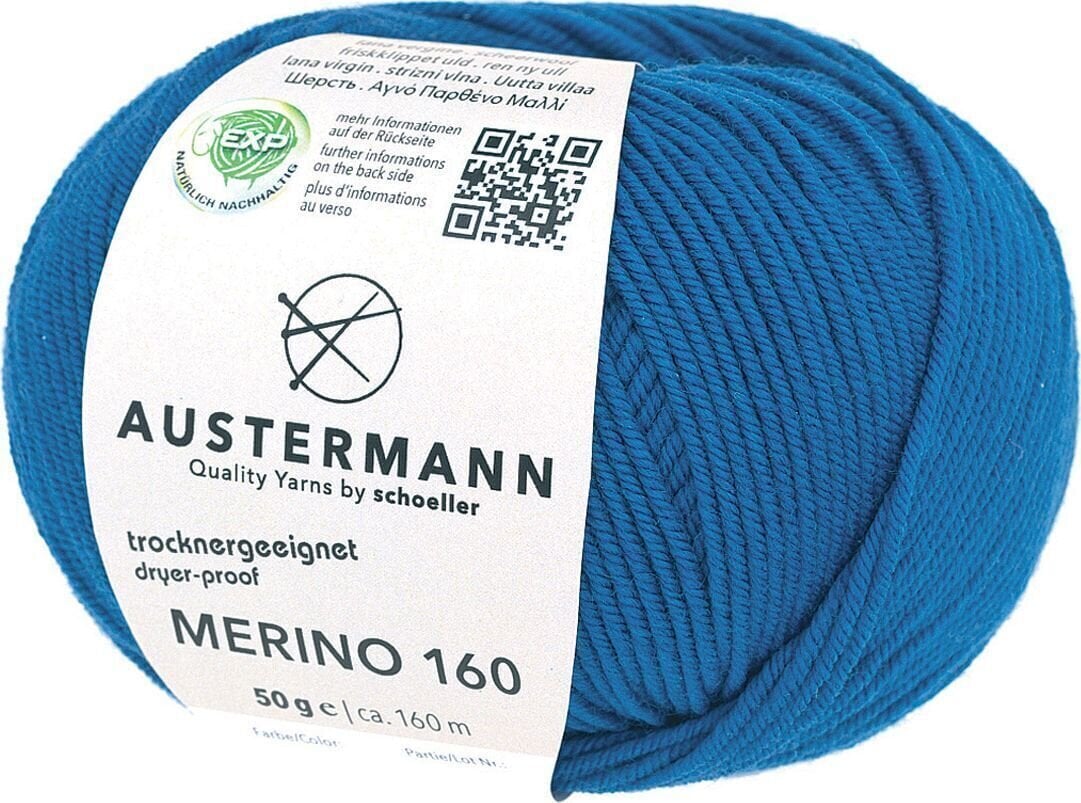 Pređa za pletenje Austermann Merino 160 97610-232 Royal Blue Pređa za pletenje