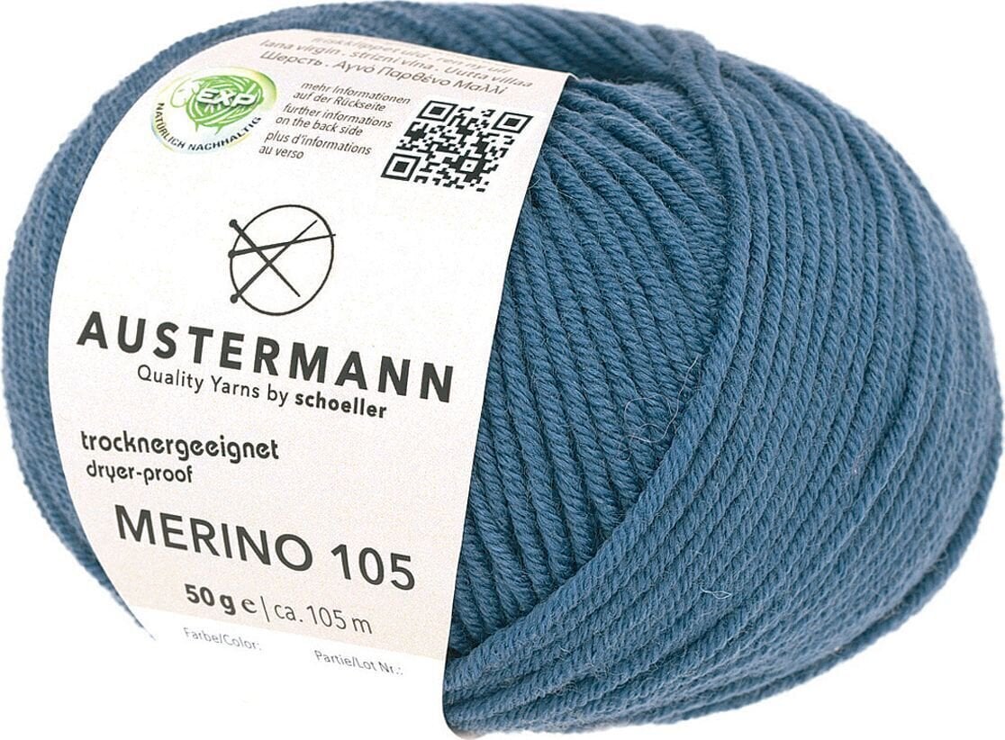 Strikkegarn Austermann Merino 105 97612-323 Denim Strikkegarn