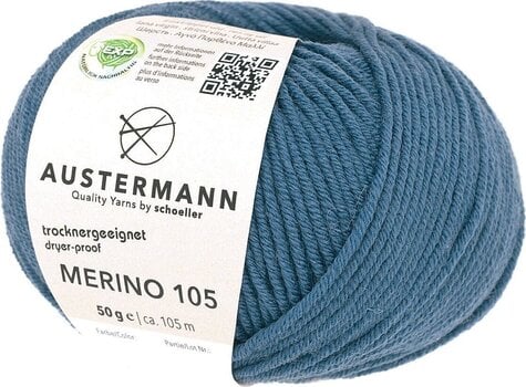 Strikkegarn Austermann Merino 105 97612-323 Denim Strikkegarn - 1