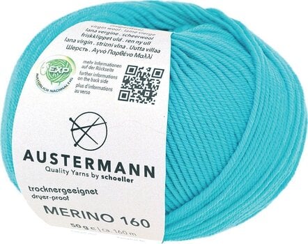 Pređa za pletenje Austermann Merino 160 97610-235 Turquoise Pređa za pletenje - 1