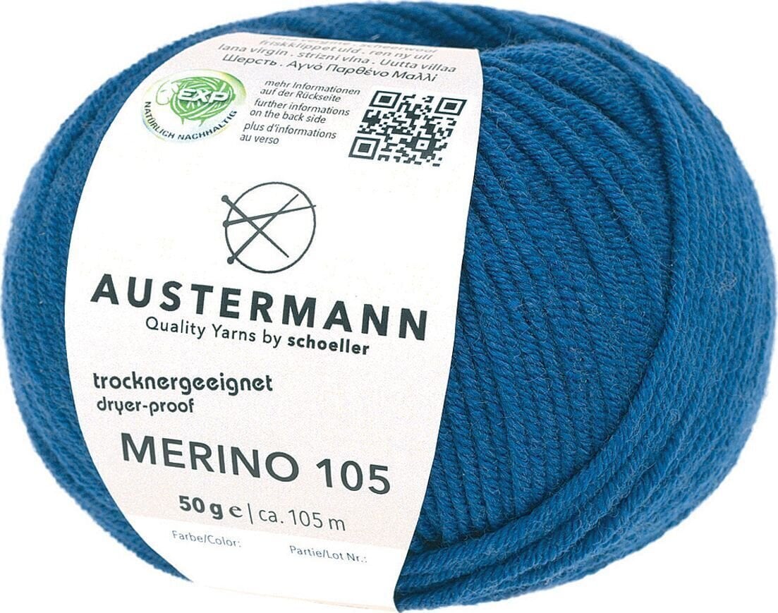 Pređa za pletenje Austermann Merino 105 97612-332 Royal Blue Pređa za pletenje