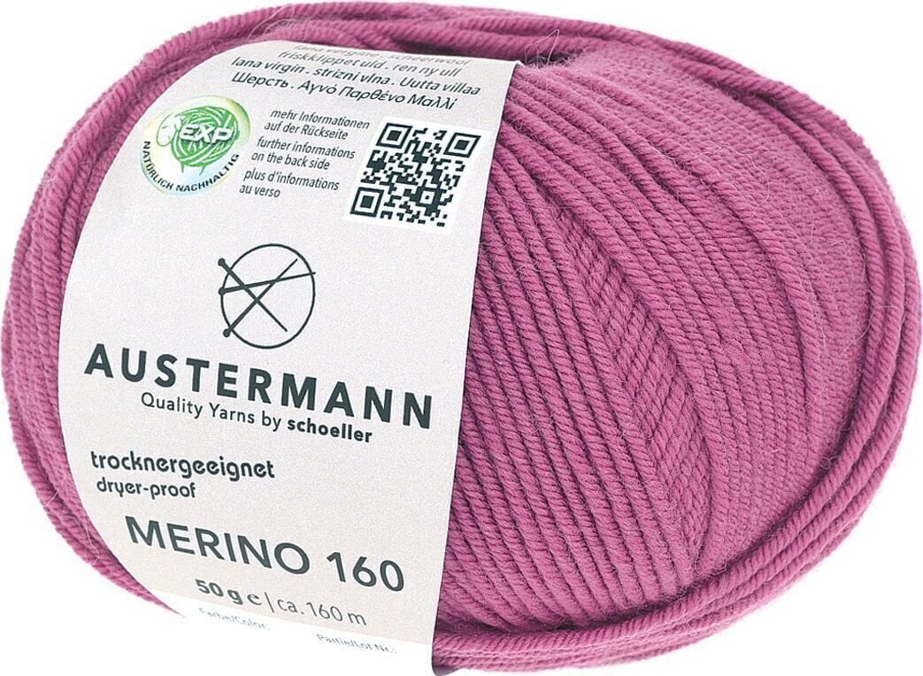 Pređa za pletenje Austermann Merino 160 97610-241 Pink Lipstick Pređa za pletenje
