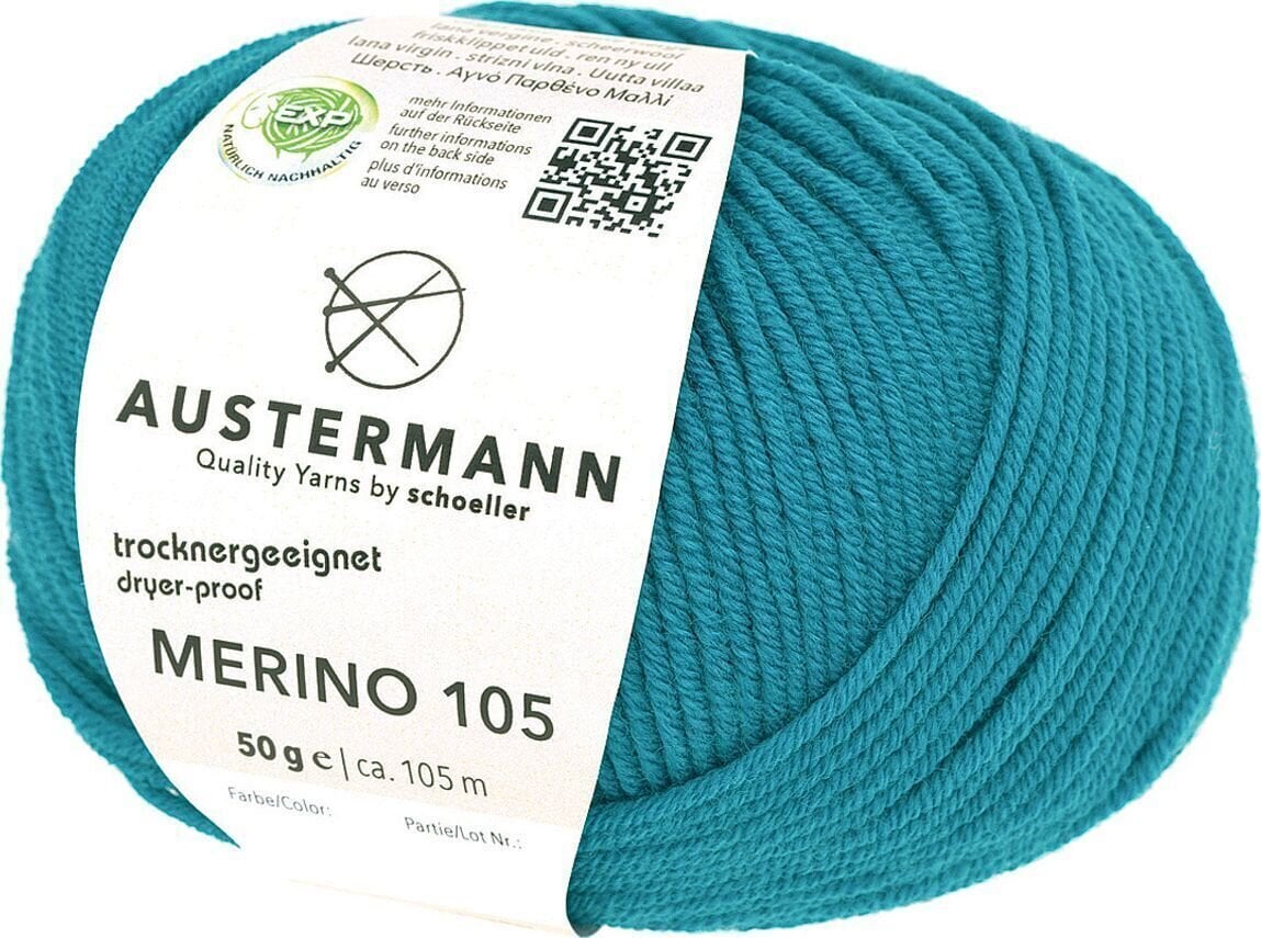 Strikkegarn Austermann Merino 105 97612-333 Petrol Strikkegarn