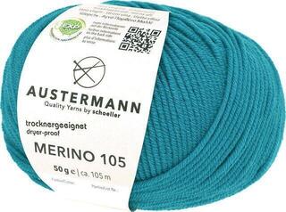 Pređa za pletenje Austermann Merino 105 97612-333 Petrol Pređa za pletenje