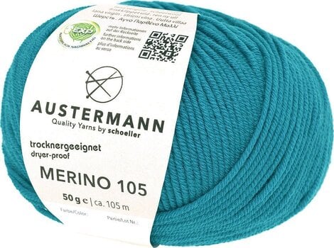 Strikkegarn Austermann Merino 105 97612-333 Petrol Strikkegarn - 1