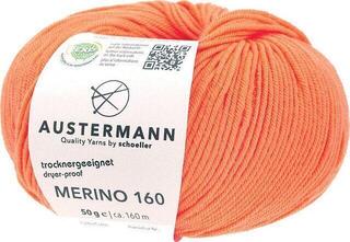 Fil à tricoter Austermann Merino 160 97610-257 Orange Fil à tricoter