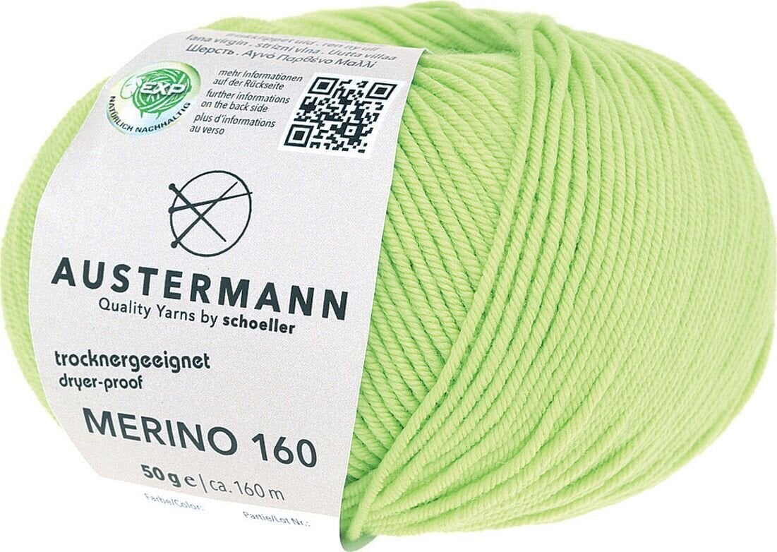 Pređa za pletenje Austermann Merino 160 97610-258 Light Green Pređa za pletenje
