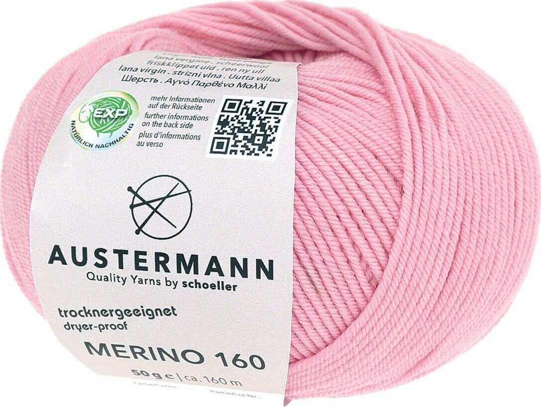 Pređa za pletenje Austermann Merino 160 97610-261 Azalea Pređa za pletenje