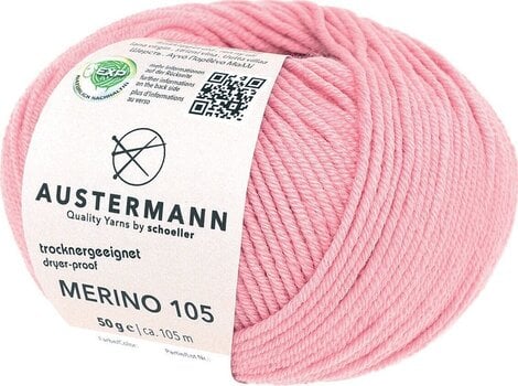 Strikkegarn Austermann Merino 105 97612-358 Azalea Strikkegarn - 1
