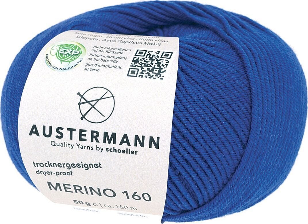 Pređa za pletenje Austermann Merino 160 97610-264 Electric Blue Pređa za pletenje