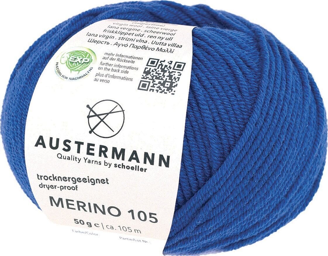 Pređa za pletenje Austermann Merino 105 97612-360 Electric Blue Pređa za pletenje