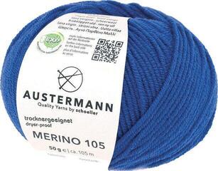 Knitting Yarn Austermann Merino 105 97612-360 Electric Blue Knitting Yarn