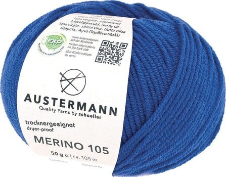 Pređa za pletenje Austermann Merino 105 97612-360 Electric Blue Pređa za pletenje - 1