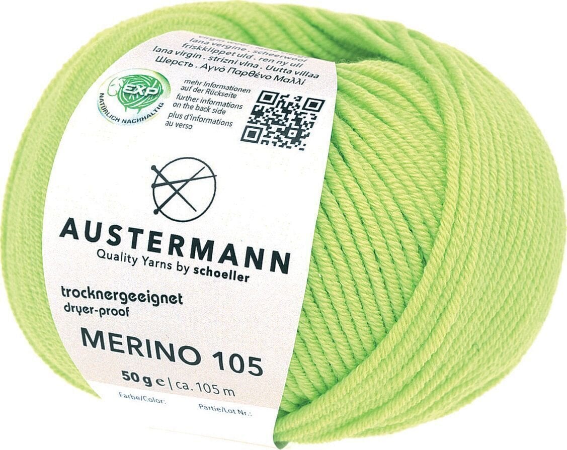 Pređa za pletenje Austermann Merino 105 97612-362 Light Green Pređa za pletenje