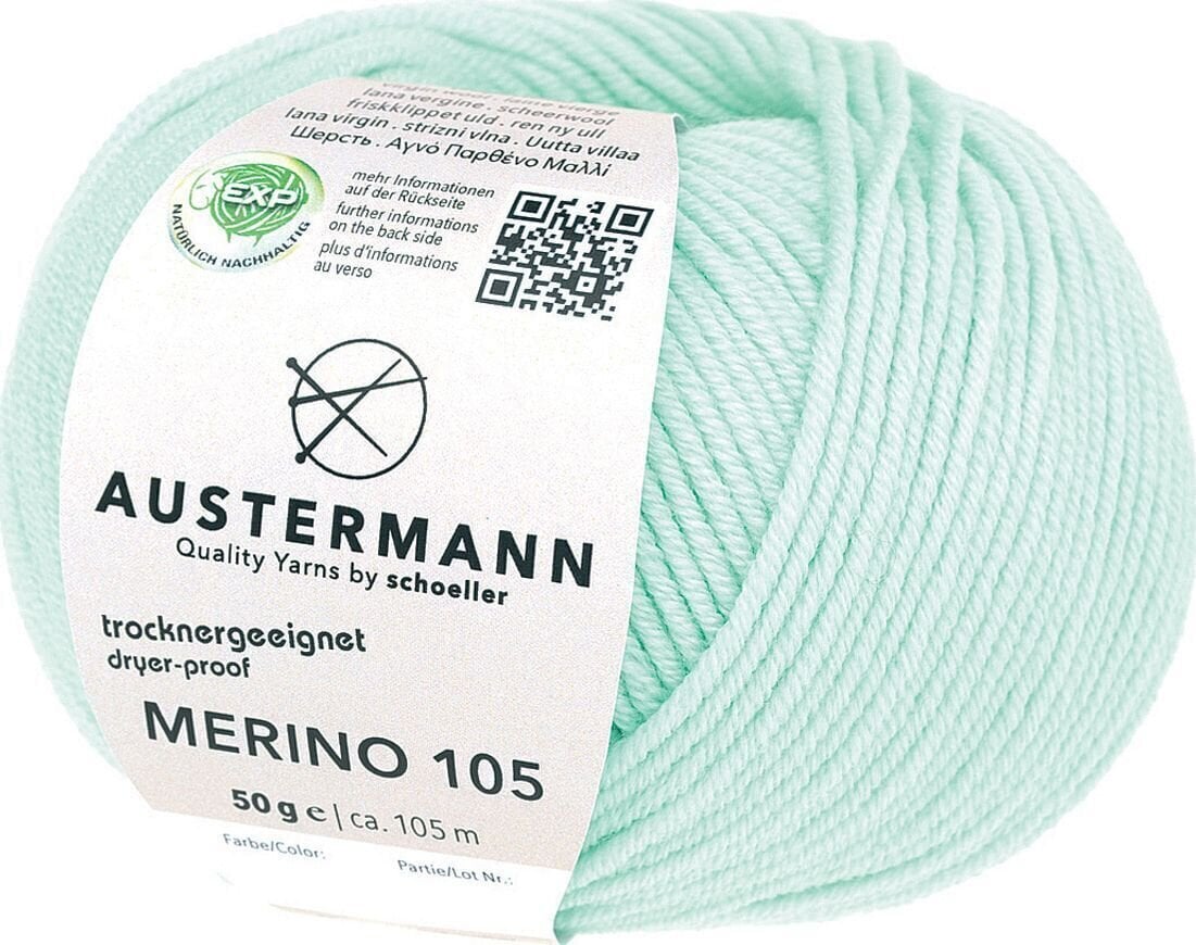Pređa za pletenje Austermann Merino 105 97612-363 Mint Pređa za pletenje
