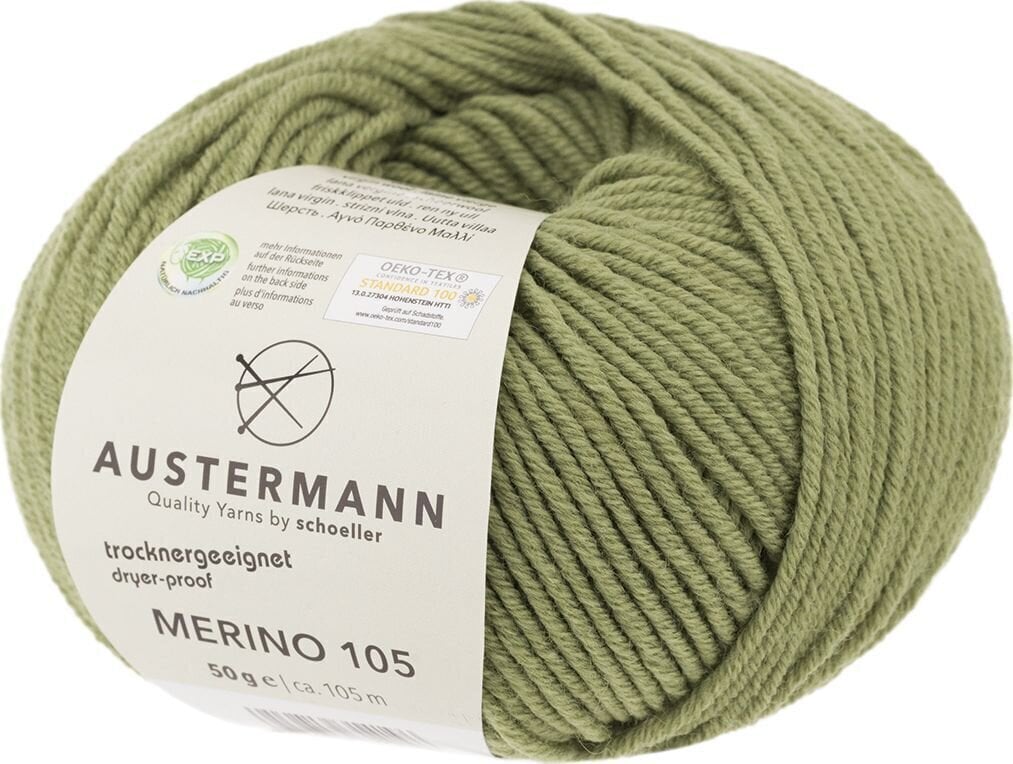 Pređa za pletenje Austermann Merino 105 97612-370 Olive Pređa za pletenje