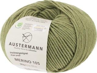 Knitting Yarn Austermann Merino 105 97612-370 Olive Knitting Yarn