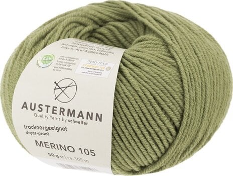 Pređa za pletenje Austermann Merino 105 97612-370 Olive Pređa za pletenje - 1