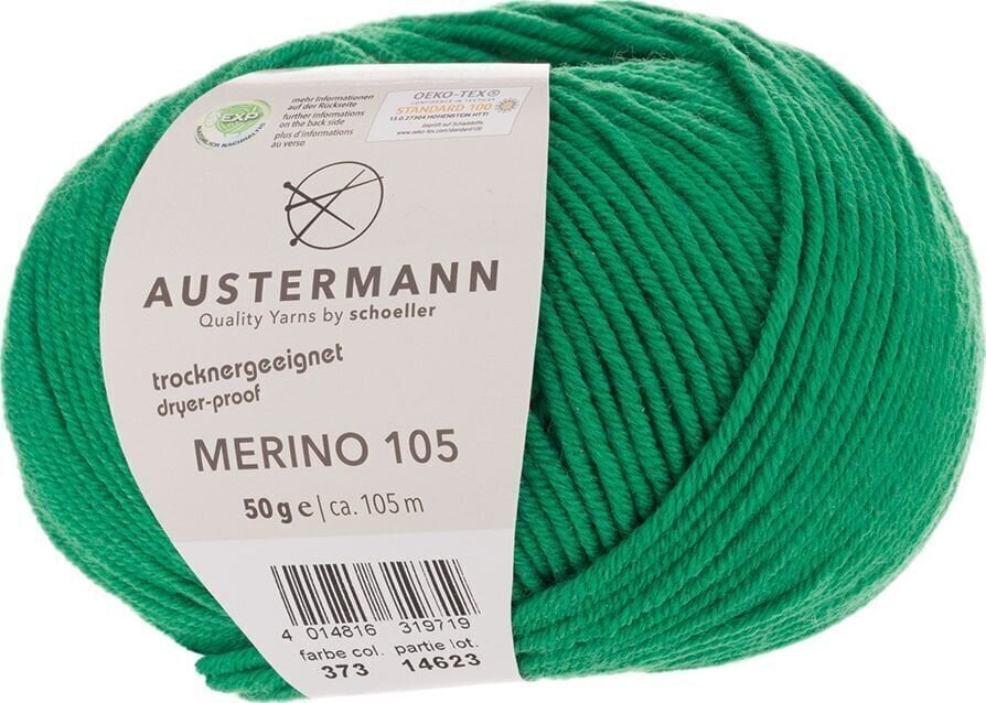 Pređa za pletenje Austermann Merino 105 97612-373 Grass Pređa za pletenje