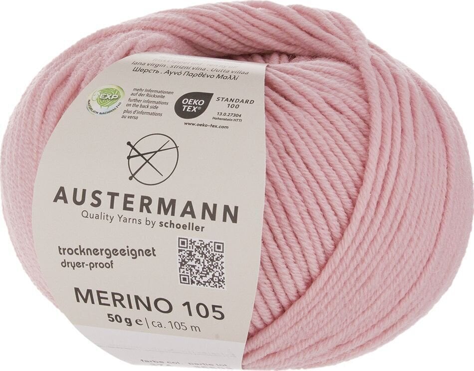 Pređa za pletenje Austermann Merino 105 97612-374 Rose Quartz Pređa za pletenje