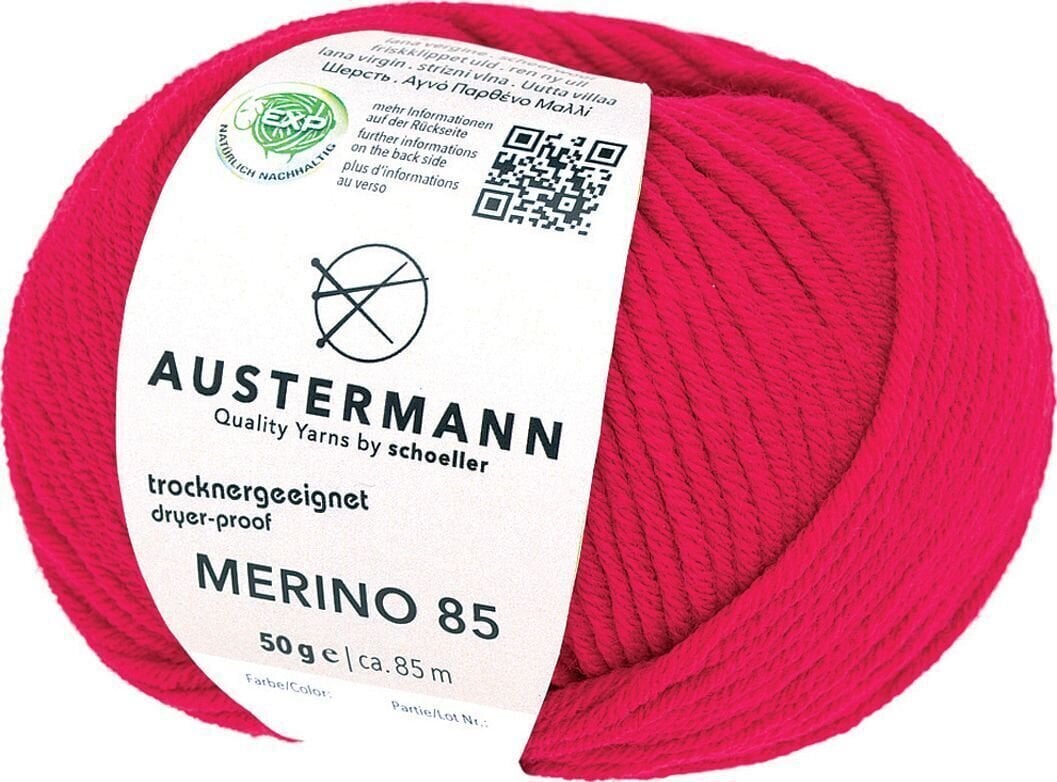 Pređa za pletenje Austermann Merino 85 97614-08 Red Pređa za pletenje