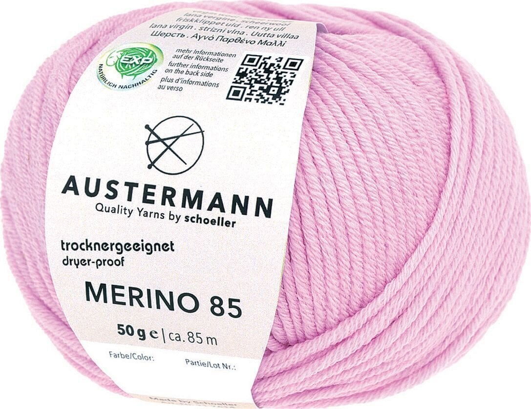 Pređa za pletenje Austermann Merino 85 97614-10 Rose Pređa za pletenje