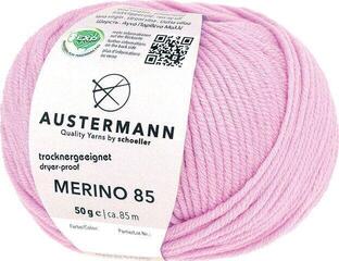 Knitting Yarn Austermann Merino 85 97614-10 Rose Knitting Yarn