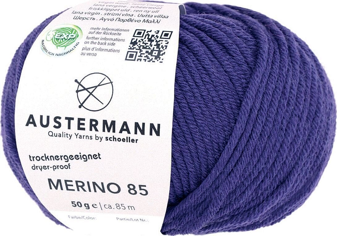 Pređa za pletenje Austermann Merino 85 97614-11 Purple Pređa za pletenje
