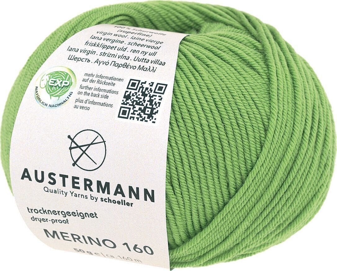 Pređa za pletenje Austermann Merino 160 97610-208 Apple Green Pređa za pletenje