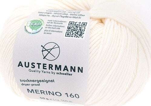 Pređa za pletenje Austermann Merino 160 97610-210 Natural Pređa za pletenje - 1