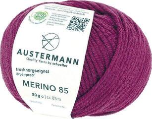 Knitting Yarn Austermann Merino 85 97614-27 Aubergine Knitting Yarn