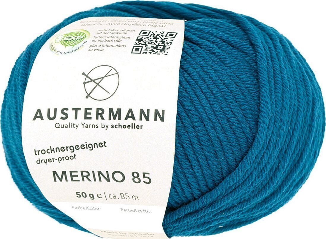 Fil à tricoter Austermann Merino 85 97614-40 Dark Petrol Fil à tricoter
