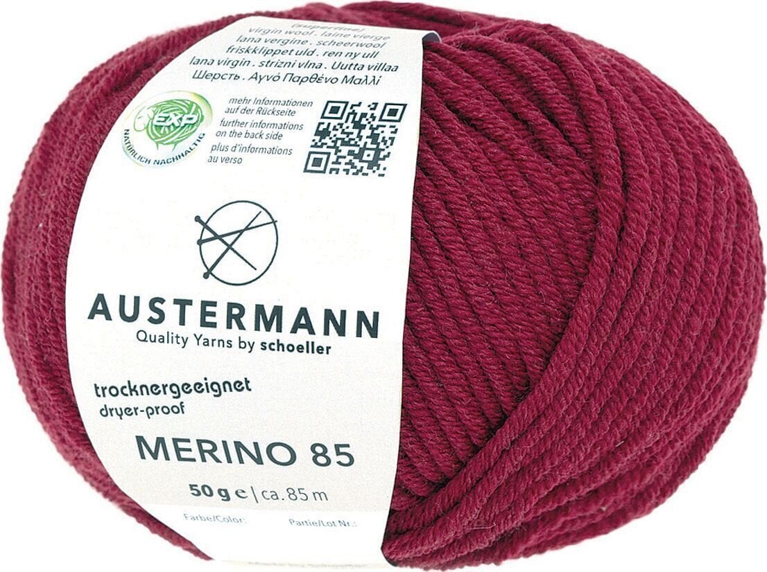 Fil à tricoter Austermann Merino 85 97614-61 Wine Fil à tricoter