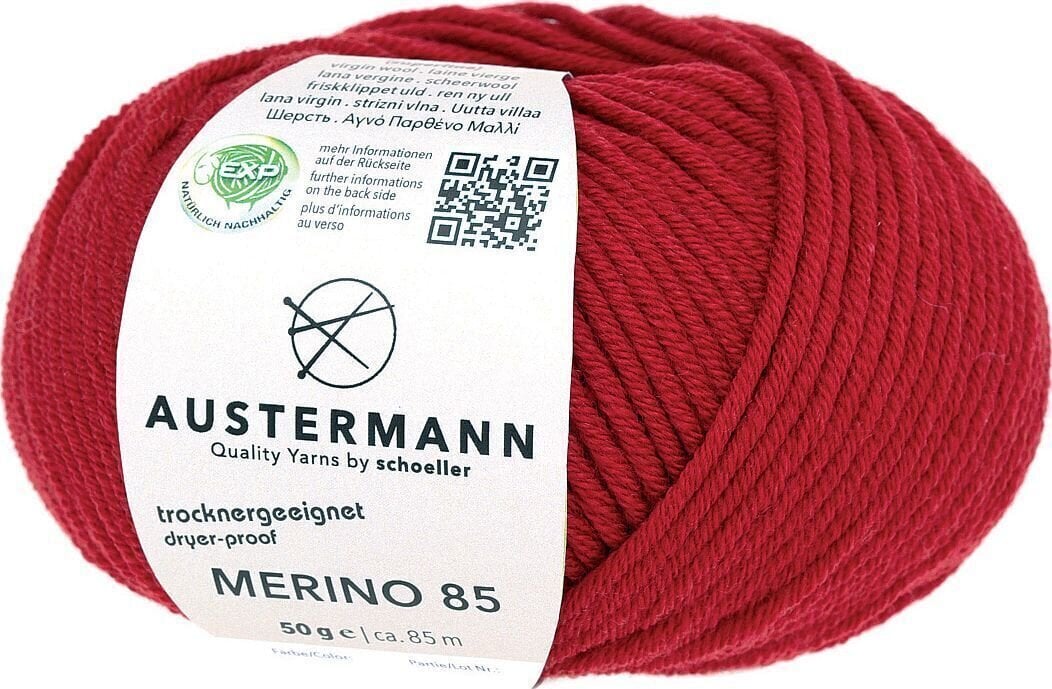 Pređa za pletenje Austermann Merino 85 97614-67 Ruby Pređa za pletenje