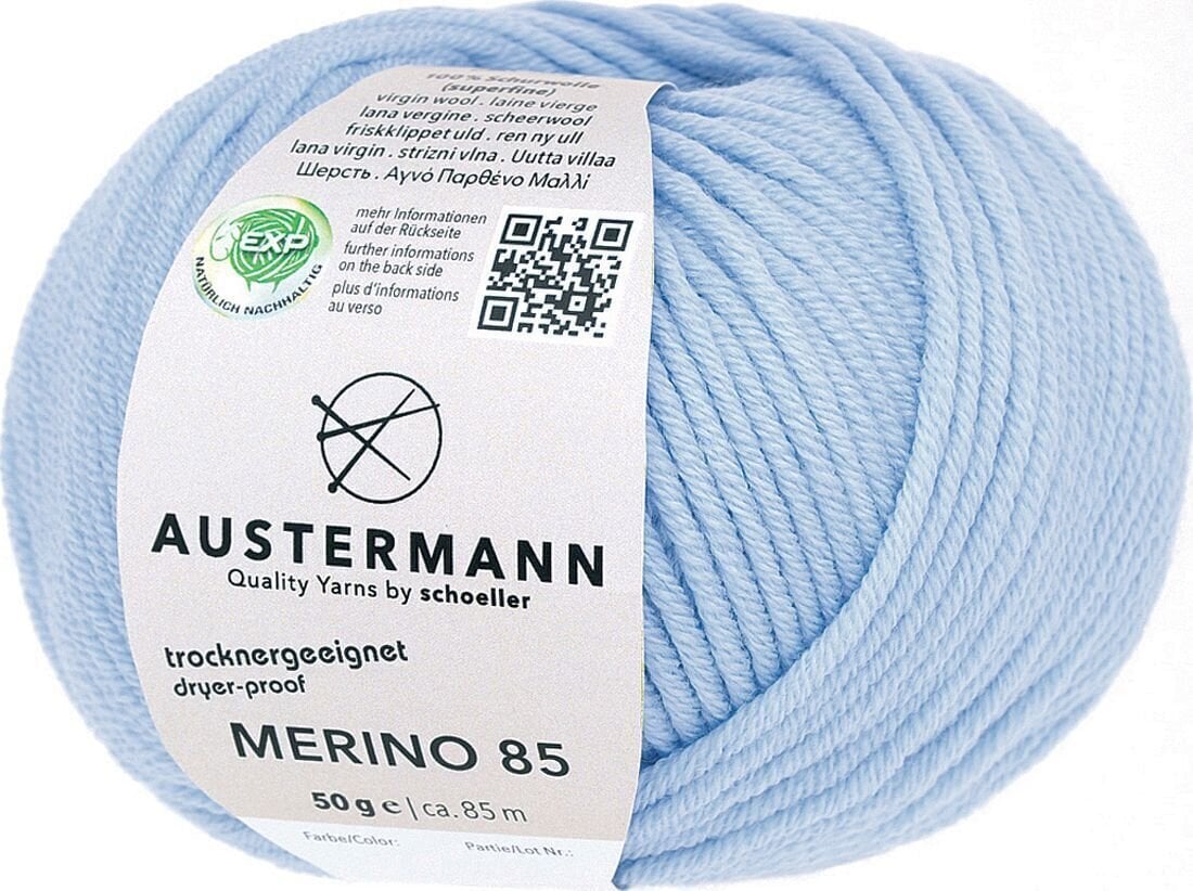 Pređa za pletenje Austermann Merino 85 97614-69 Azure Pređa za pletenje