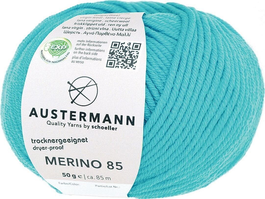 Pređa za pletenje Austermann Merino 85 97614-70 Turquoise Pređa za pletenje