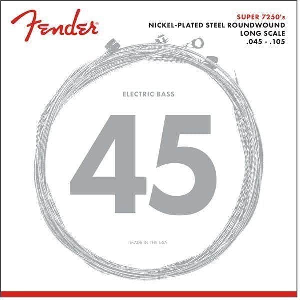 Snaren voor basgitaar Fender Super 7250 Bass Strings 45-105