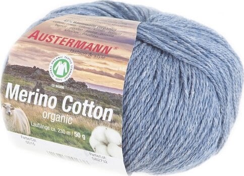 Pređa za pletenje Austermann Merino Cotton 98311-15 Denim Pređa za pletenje - 1