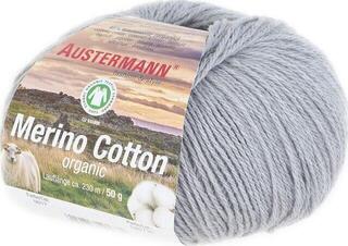 Knitting Yarn Austermann Merino Cotton 98311-17 Light Grey Knitting Yarn