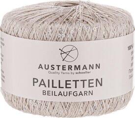 Pređa za pletenje Austermann Pailletten 98201-01 Platinum Pređa za pletenje