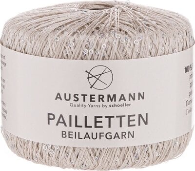 Pređa za pletenje Austermann Pailletten 98201-01 Platinum Pređa za pletenje - 1