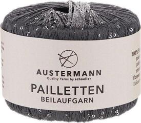 Pređa za pletenje Austermann Pailletten 98201-02 Anthracite Pređa za pletenje