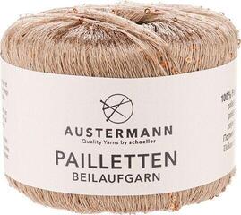 Knitting Yarn Austermann Pailletten 98201-03 Gold Knitting Yarn