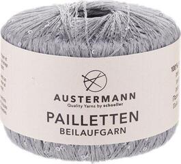 Pređa za pletenje Austermann Pailletten 98201-04 Silver Pređa za pletenje